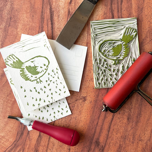 4/2 or 5/23 | Linocut Postcards for Beginners