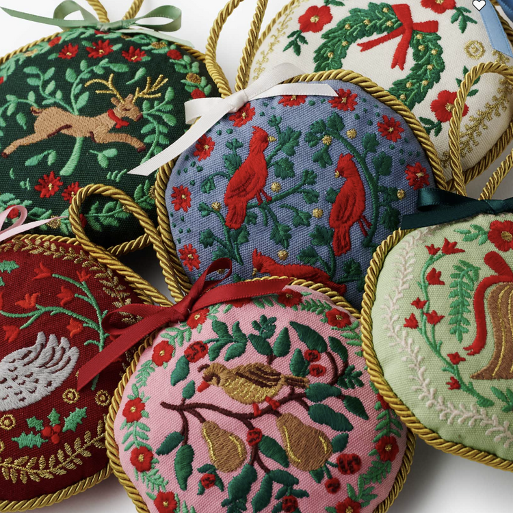 Christmastide Embroidered Ornament