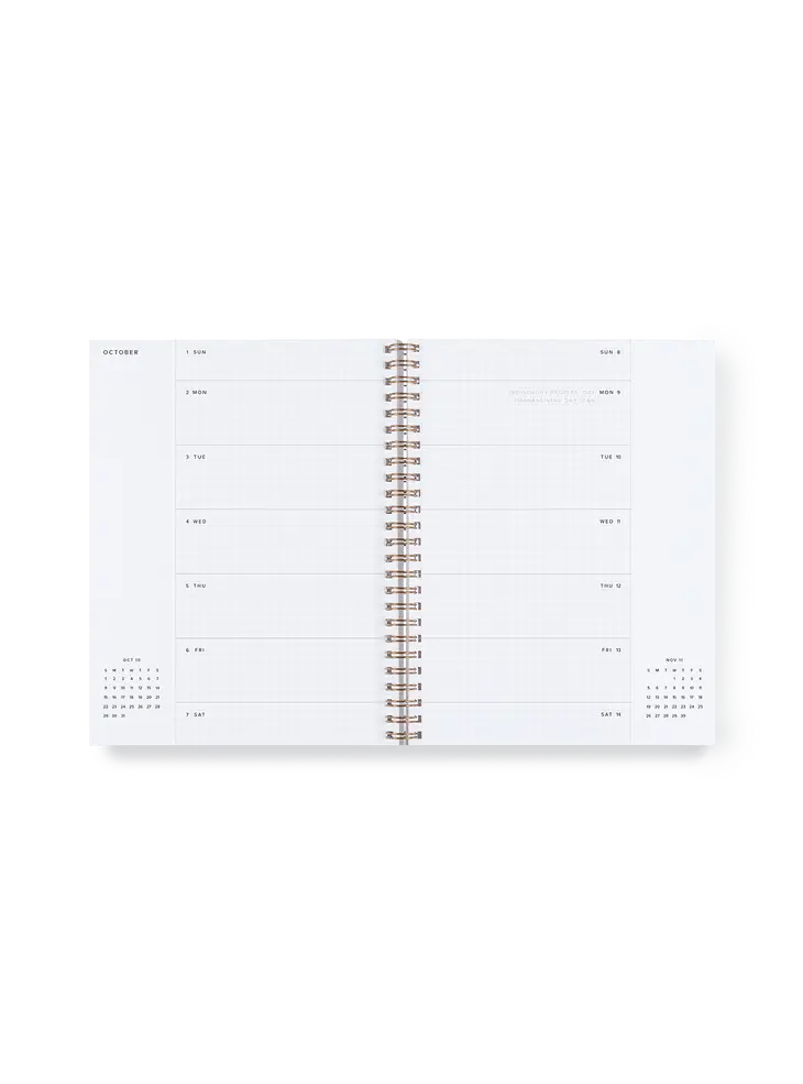 Hunter Green Weekly 17-Month Notebook Planner