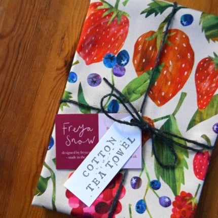 Cotton Dish Towel in Berry