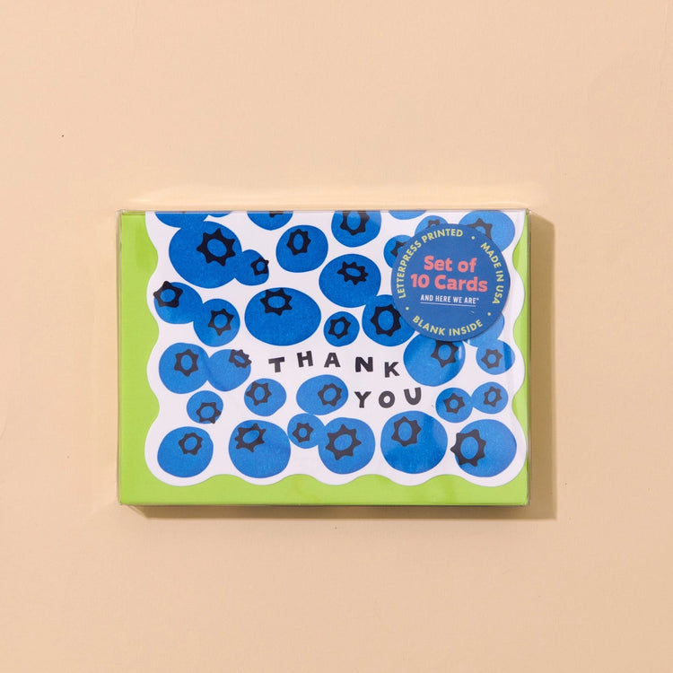 Blueberry Boxed Thank You Cards