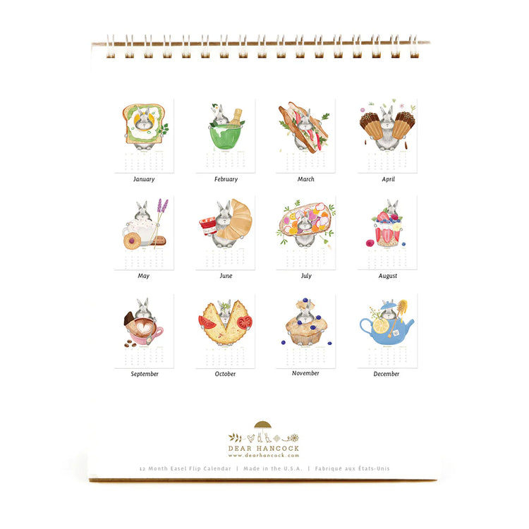 2026 Bunny Calendar - Hare at the Cafe