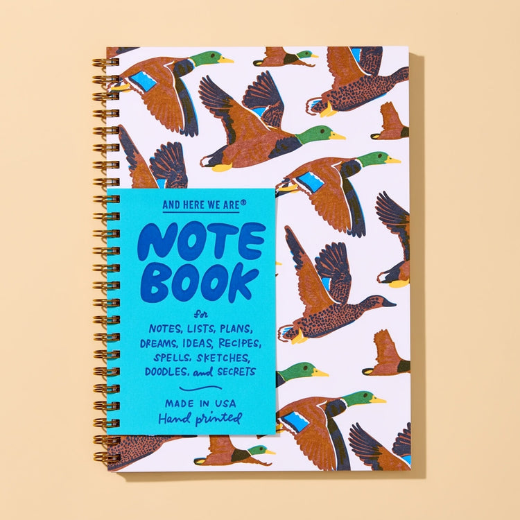 Ducks Letterpress Spiral Notebook