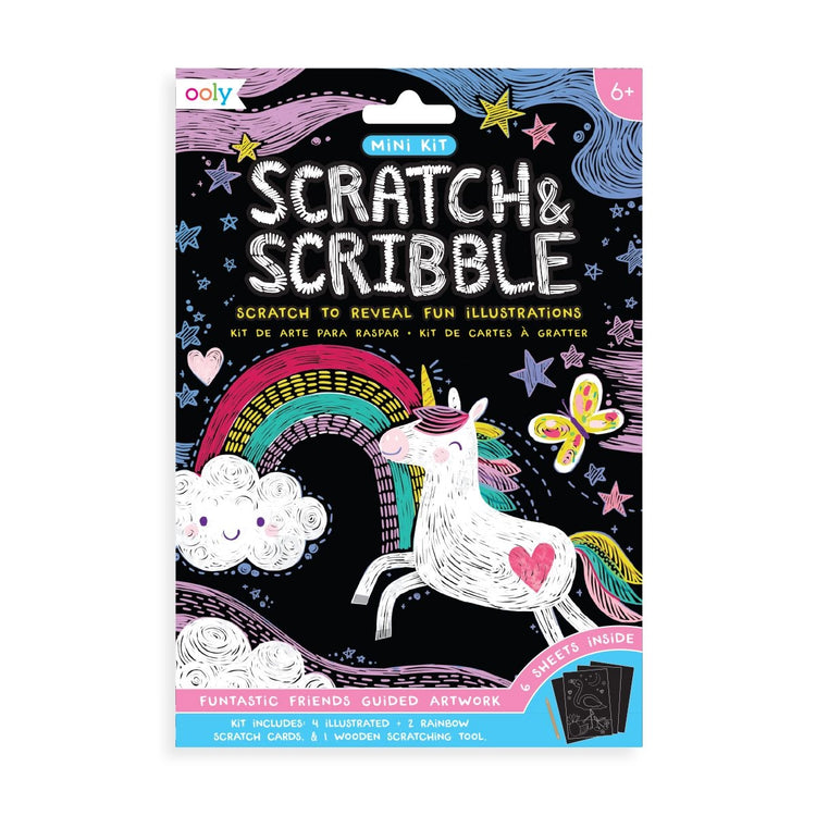 Funtastic Friends Mini Scratch & Scribble Art Kit