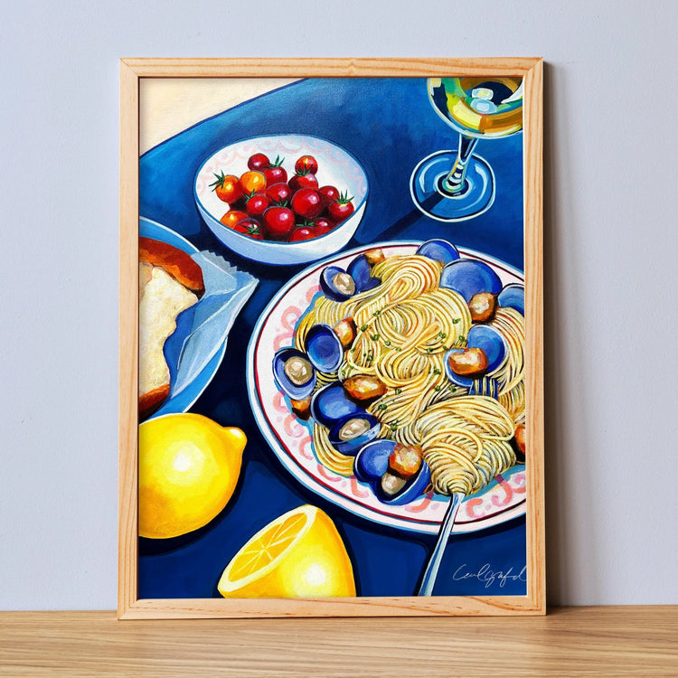 Linguine with Clams Print