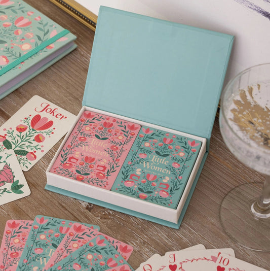 Little Women Playing Cards