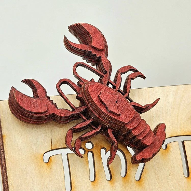 Mini Wooden Lobster Puzzle