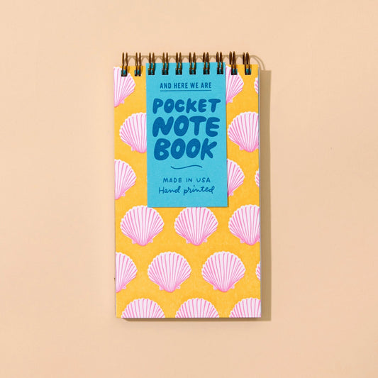 Pink Shells Letterpress Pocket-Size Spiral Notebook