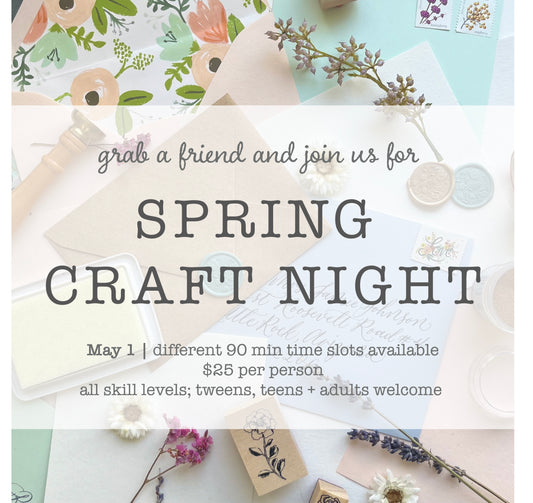5/1 | DIY Letterpress Spring Craft Night