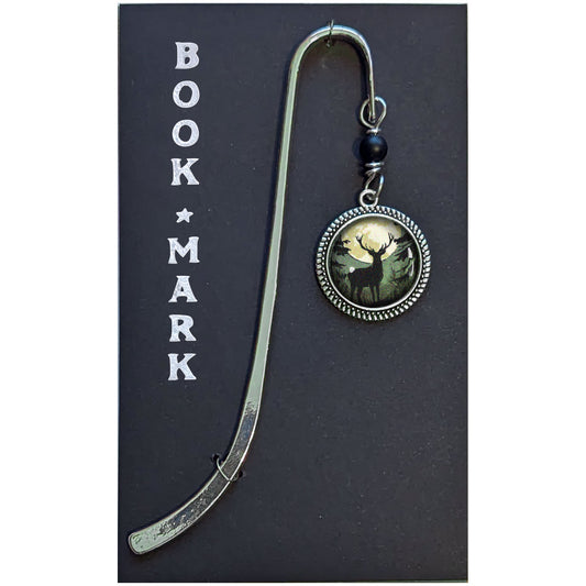 Moonlit Stag Metal Bookmark