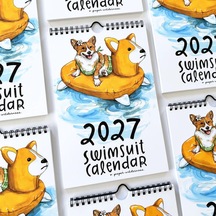 2027 Animal Swimsuit Calendar
