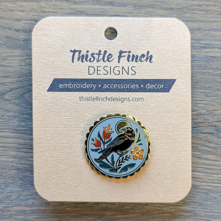 Crow Enamel Pin