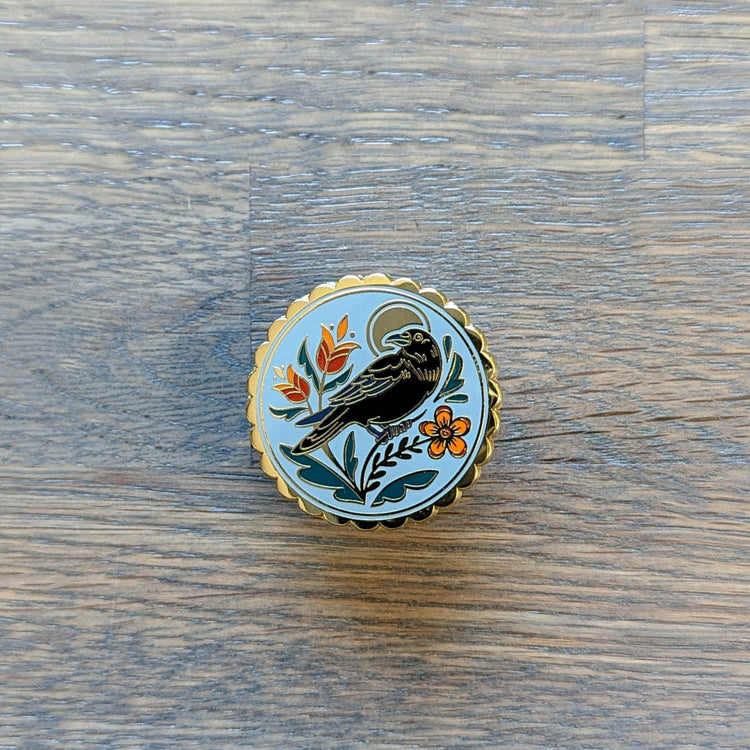 Crow Enamel Pin