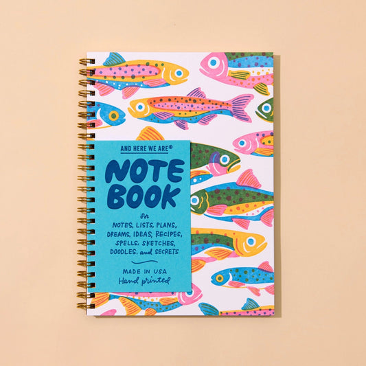 Rainbow Trout Letterpress Spiral Notebook