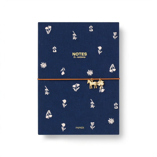 Twilight Blooms Fabric Lined Notebook