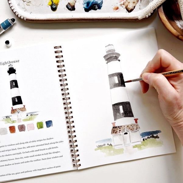 Seaside Watercolor Workbook