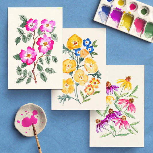 Wildflowers Watercolor Painting Kit