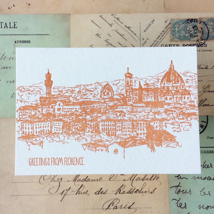 Florence Letterpress Postcard Pack