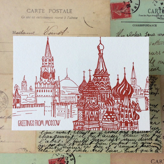 Moscow Letterpress Postcard Pack