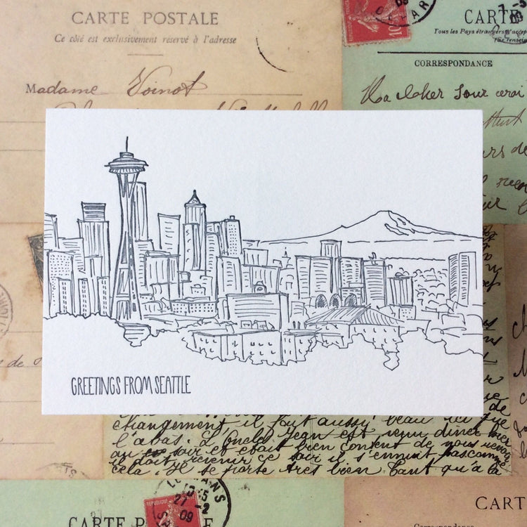 Seattle Letterpress Postcard Pack