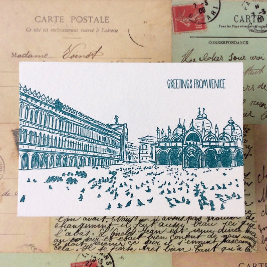 Venice Letterpress Postcard Pack