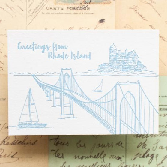 Rhode Island Letterpress Postcard Pack