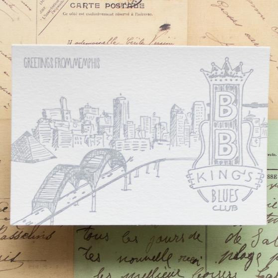 Memphis Letterpress Postcard Pack