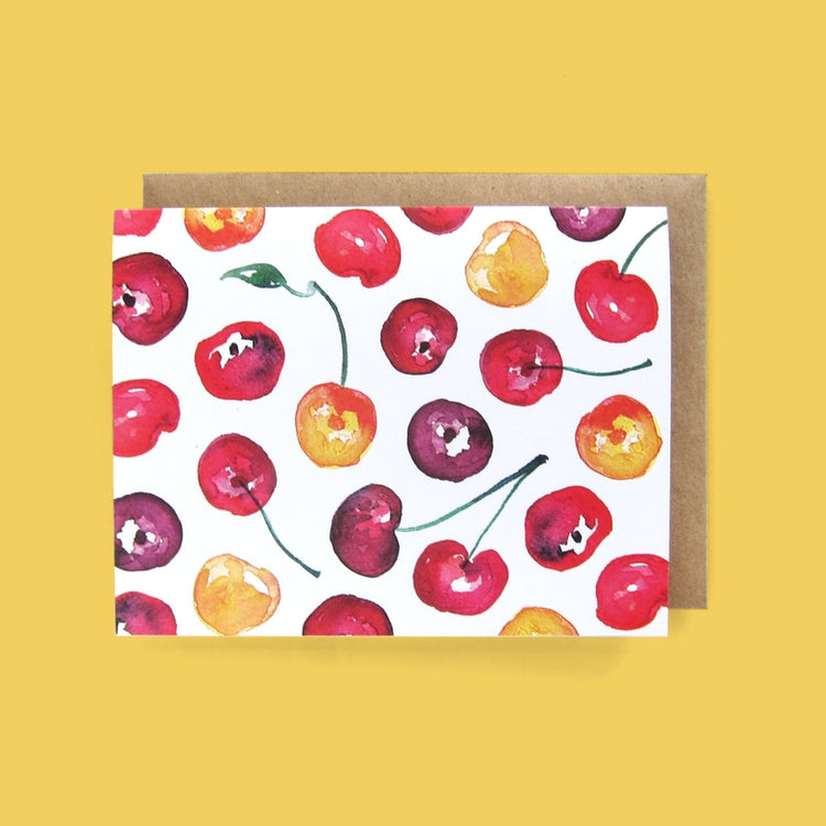 Watercolor Cherries Boxed Cards