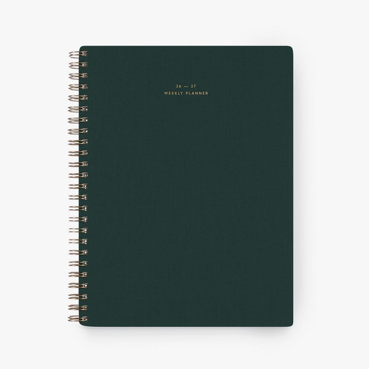 Hunter Green Weekly 17-Month Notebook Planner