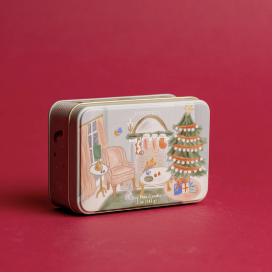 Persimmon + Chestnut Holiday Candle Tin