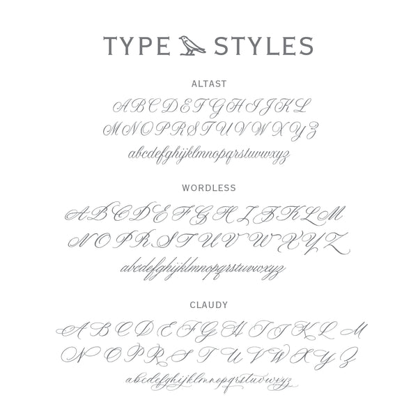P.S. Letterpress Stationery - Formal Script