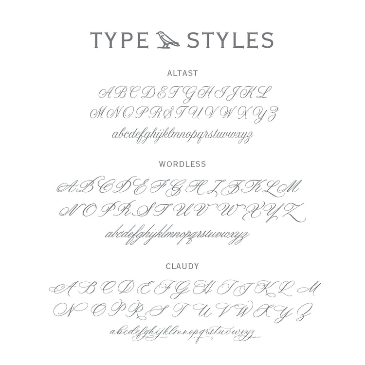 P.S. Letterpress Stationery - Formal Script