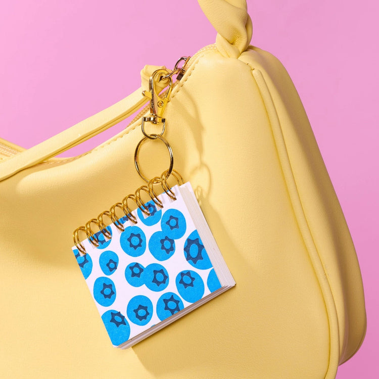Blueberry Mini Notebook Bag Charm