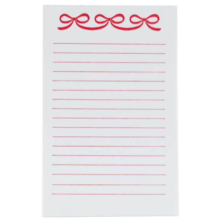 Red Bow Notepad