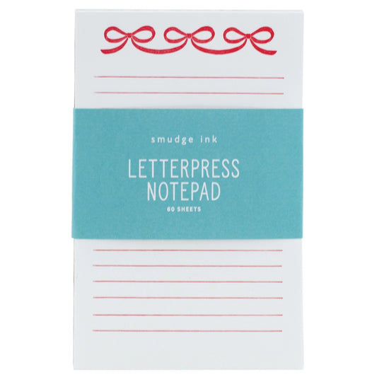 Red Bow Notepad