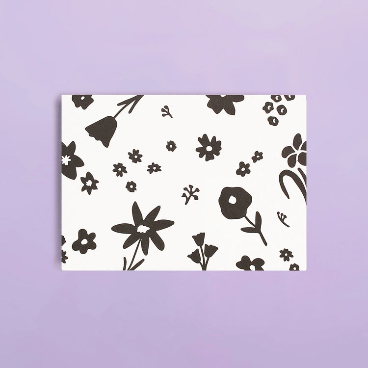 Black & White Floral Boxed Notes