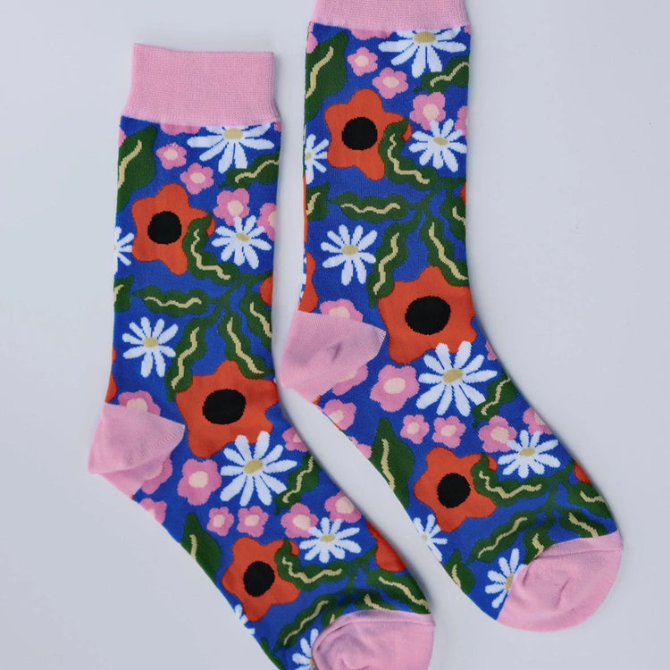 Wavy Daisy Women's Crew Socks