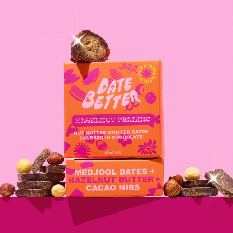 Hazelnut Praline- Chocolate Covered Dates