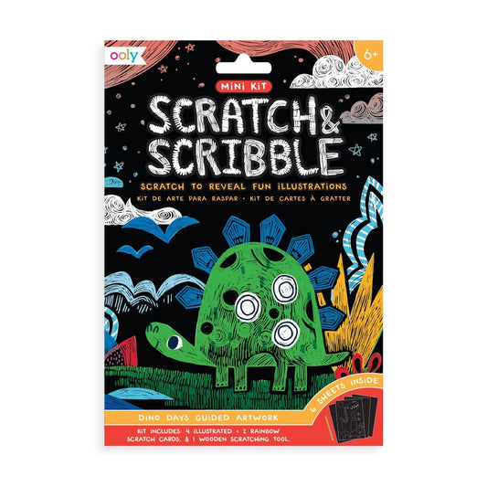 Dino Days Mini Scratch & Scribble Art Kit