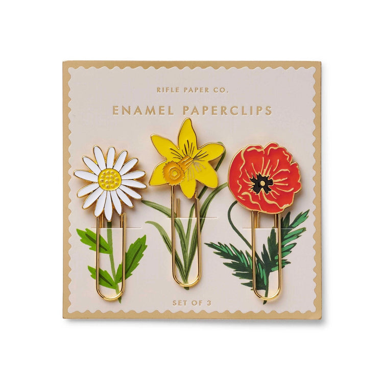 Garden Study Enamel Paper Clip Set