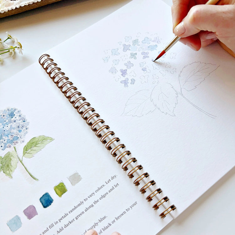 Flower Watercolor Workbook