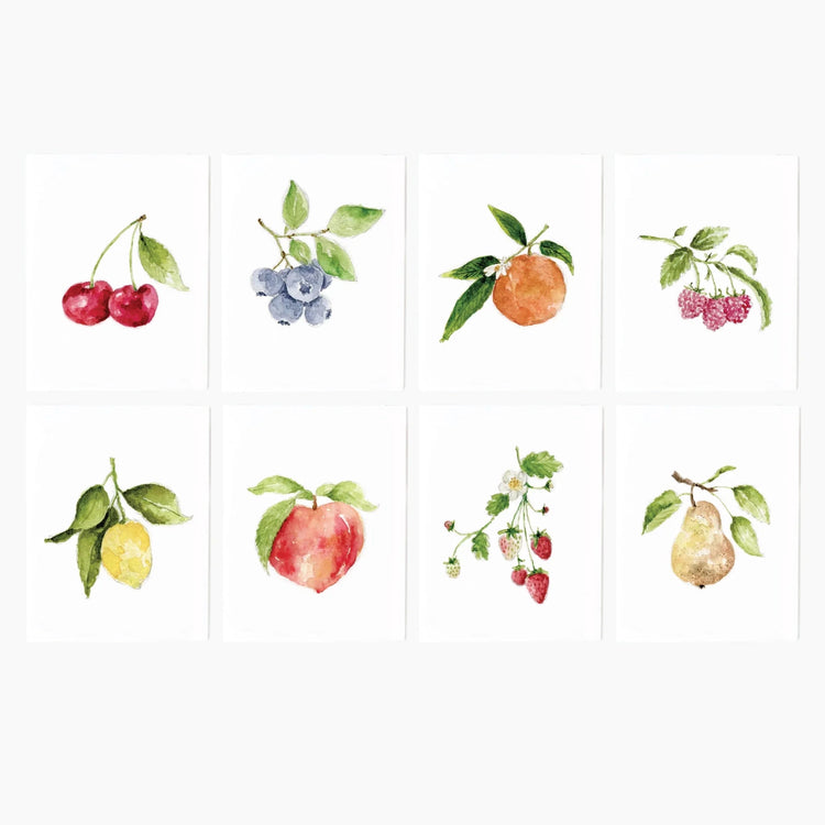 Watercolor Fruits Notecard Set