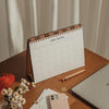 Floral Gingham Undated Monthly Desk Planner