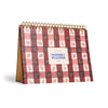 Floral Gingham Undated Monthly Desk Planner