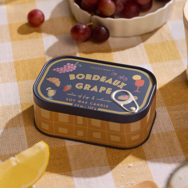 Bordeaux Grape Bistro Tin Candle