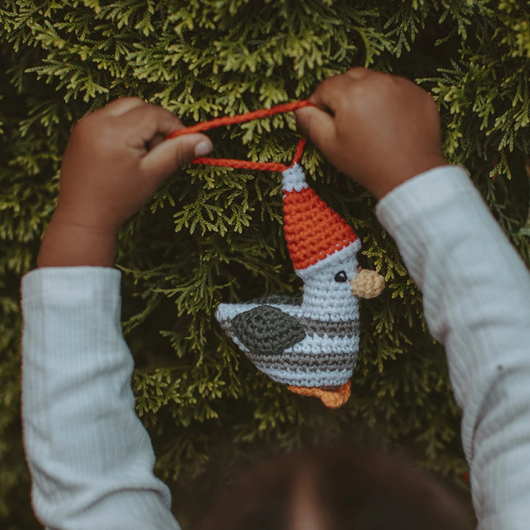 Knit Seagull Ornament