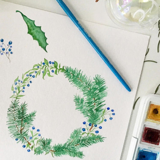 12/4 | Intro to Botanical Watercolor: Winter Wreath