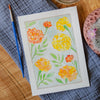 Marigolds Watercolor Art Card Kit