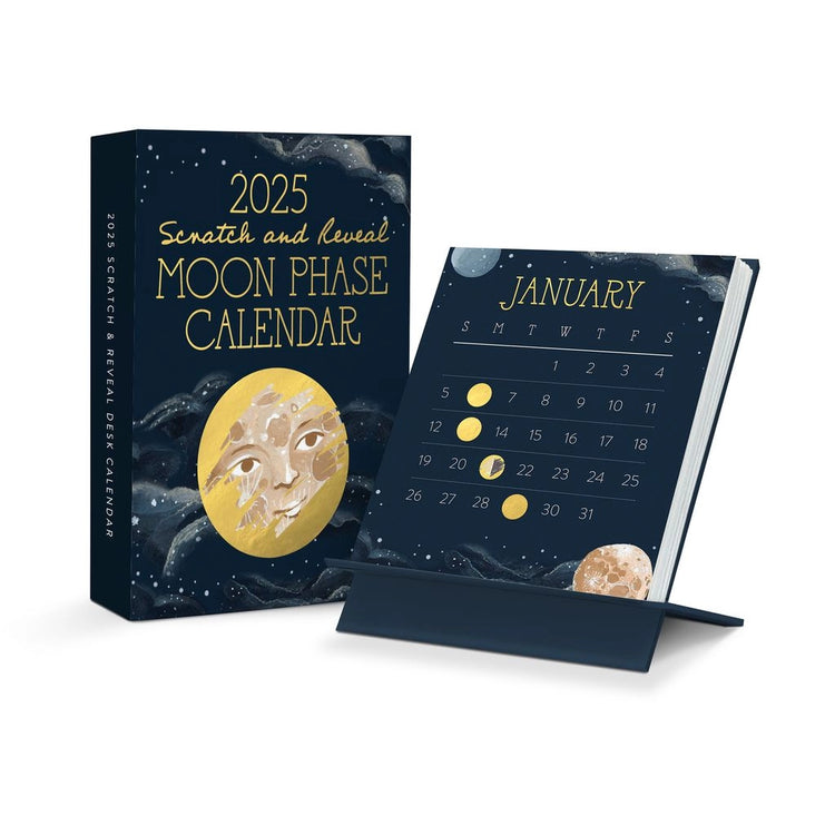 Moon Phases Scratch & Reveal Desk Calendar