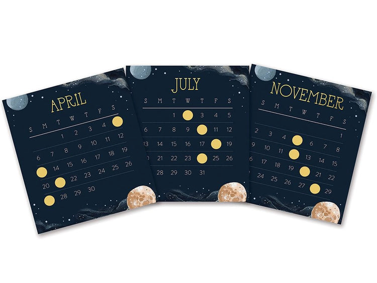 Moon Phases Scratch & Reveal Desk Calendar